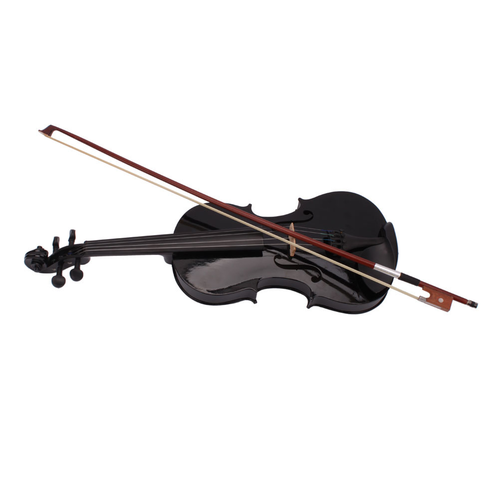 Zimtown 4/4 Full Size Acoustic Violin Fiddle Black with Case Bow Rosin - image 2 of 10