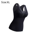 thumbnail image 2 of Camisas Térmicas Sin Mangas Para Mujer Chaleco Con Cuello En V Con Sujetador Incorporado Ropa Interior Camiseta Sin Mangas Térmica - Negro, 2 of 6