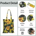 thumbnail image 5 of Sunny Golden Sunflower Print Reusable Shopping Bag - Large Capacity & Machine Washable Tote for Women, 5 of 6