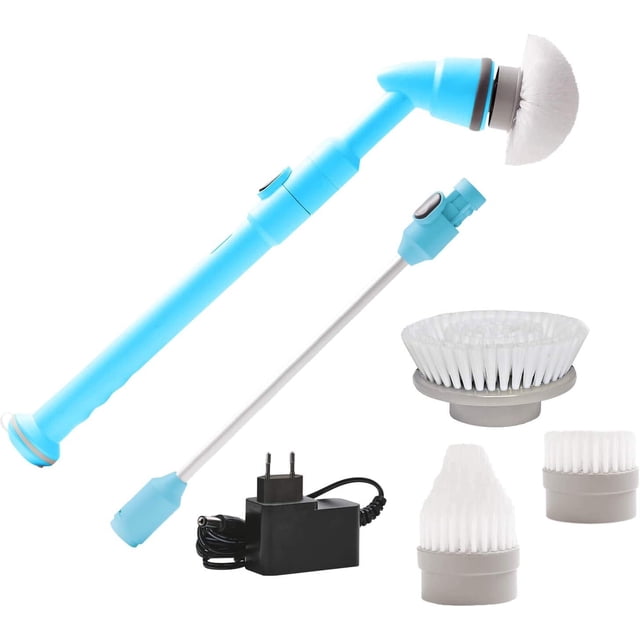 Cepillo de limpieza eléctrico universal - 6 piezas - Electrónico con 430 RPM - Cocina, baño y presupuesto - 3000 cerdas de limpieza JAMW Sencillez
