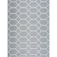 thumbnail image 3 of Playa Rug Reversible Indoor/Outdoor 100% Recycled Plastic Floor Mat/Rug - Weather, Water, Stain, Fade and UV Resistant - Miami- Gray & White (6'x9'), 3 of 8