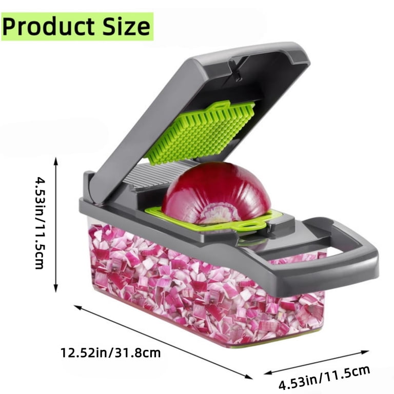 Behome Mandoline Slicer 15-in-1 Veggie Chopper - Gray photo 6