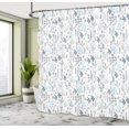 thumbnail image 4 of Ambesonne Botanical Shower Curtain, Delicate Plants Flowers, 69"Wx70"L, Slate Blue White Grey, 4 of 4