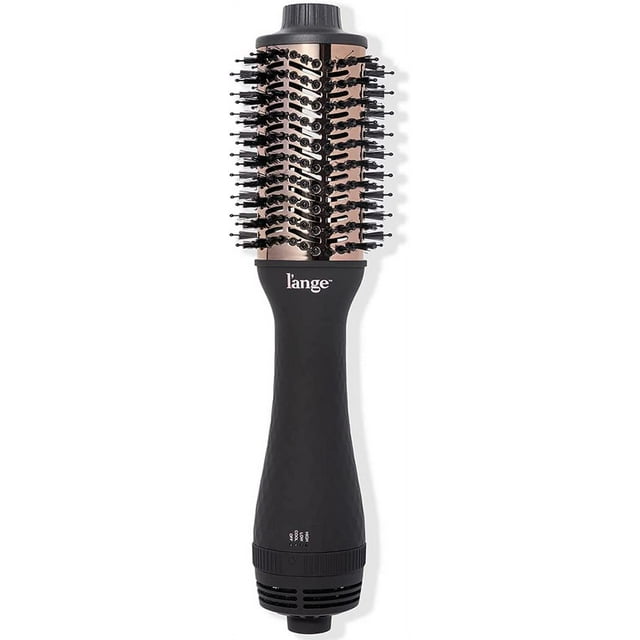 L'ange Hair Le Volume 2-in-1 Titanium Blow Dryer Brush Blush Hot Air Brush with Oval Barrel