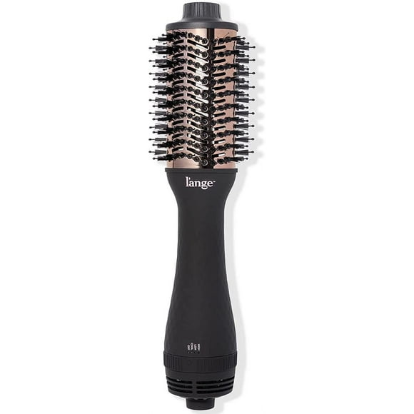 L'ange Hair Le Volume 2-in-1 Titanium Blow Dryer Brush Blush Hot Air Brush with Oval Barrel