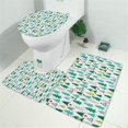 thumbnail image 2 of Green Christmas Tree Pattern Bathroom Rugs Sets 3 Piece,Toilet Cover Set,Absorbent Non Slip Bathroom Mats Sets with U-Shaped Contour Rug Toilet Rug Set, 2 of 5