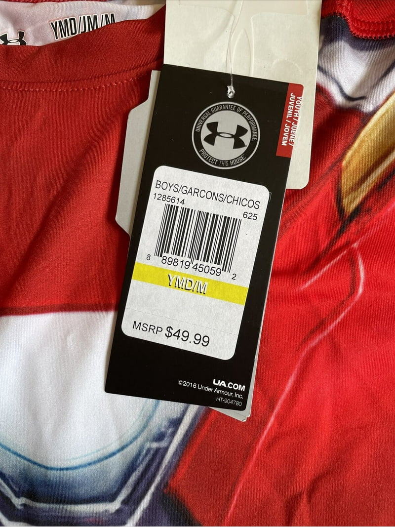 Under Armour Alter Ego Iron Man Compression Shirt Youth M - Walmart.com, image size:800x1067