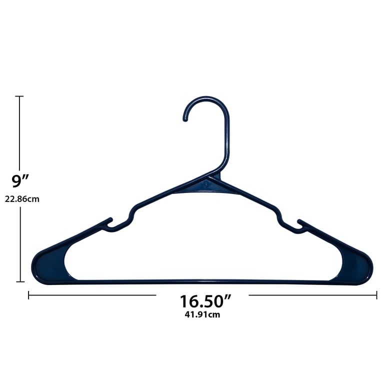 Mainstays Plastic Notched Adult Hangers for Any Clothing Type