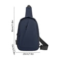thumbnail image 3 of MMJ Sling Bag for Men Crossbody Chest Bag Large Capacity PU Leather for Commute Travel Work 11.8x7.9x3.9in, 3 of 6