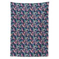 thumbnail image 2 of Tropical Tablecloth, Hawaiian Exotic Banana Leaves Pattern, Rectangle Satin Table Cover Accent for Dining Room and Kitchen, 60" X 90", Dark Lavender Pale Pink, by Ambesonne, 2 of 2