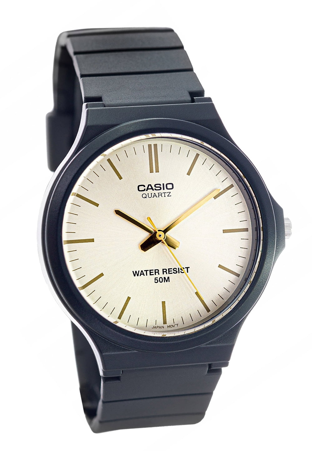 Casio Men's Quartz Champagne Dial Blue Resin Watch MW240-9E3V