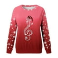 thumbnail image 4 of Zylarhe Girls Hoodies & Sweatshirts Christmas Cozy Pullover Sweater for Kids Casual Fashion 5-6 Years Red, 4 of 4
