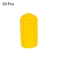 thumbnail image 3 of Unique Bargains 50 Pcs Capuchons d'Extrémité en Caoutchouc 10mm Couvre-Vis en PVC Vinyle Protecteur de Filetage Rond Capuchons d'Étagère en Fil Jaune, 3 of 4