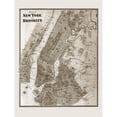 thumbnail image 3 of Anonymous 19x24 Black Modern Framed Museum Art Print Titled - The Plan of New York and Brooklyn, 1867, 3 of 5