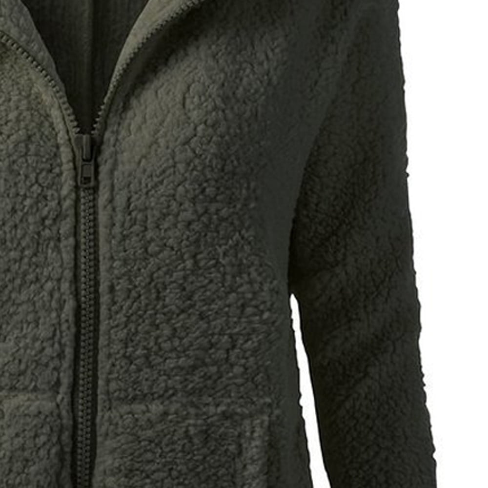 SBYOJLPB Women Hooded Sweater Coat Winter Warm Wool Zipper Coat Cotton Coat Outwear AG5XL