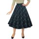 thumbnail image 2 of Falda Larga de Cintura Alta elástica para Mujer, Acampanada, a Cuadros, para Invierno, cálida Verde XS Verde XS Xishao ropa, 2 of 2