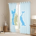 thumbnail image 3 of Manfei Kids Personalized Gifts Black Out Curtains,Blue Latter K Curtains Pack of 2 (42x63 Each),Lovely Bow Tie Bedroom Curtains For Girls Teens,Lightweight Room Decoration, 3 of 6