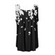 thumbnail image 4 of camiseta con estampado de chaleco sin mangas con cuello cuadrado plisado para mujer negro / 3xl, 4 of 4