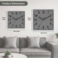 thumbnail image 5 of Dark Gray Wooden Wall Clock Silent Non Ticking, Farmhouse Burlap Solid Grey Color Modern Linen Texture Square Wall Clocks Battery Operated, Decor Clock for Home Office, Living Room, Kitchen, 10 Inch, 5 of 9
