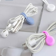 10 Pieces Magnetic Cable Clips Silicone Magnetic Cord Organizer Magnetic Ties Cord Winders Cable Ties For Cable Management Headphones Bookmarks Keys