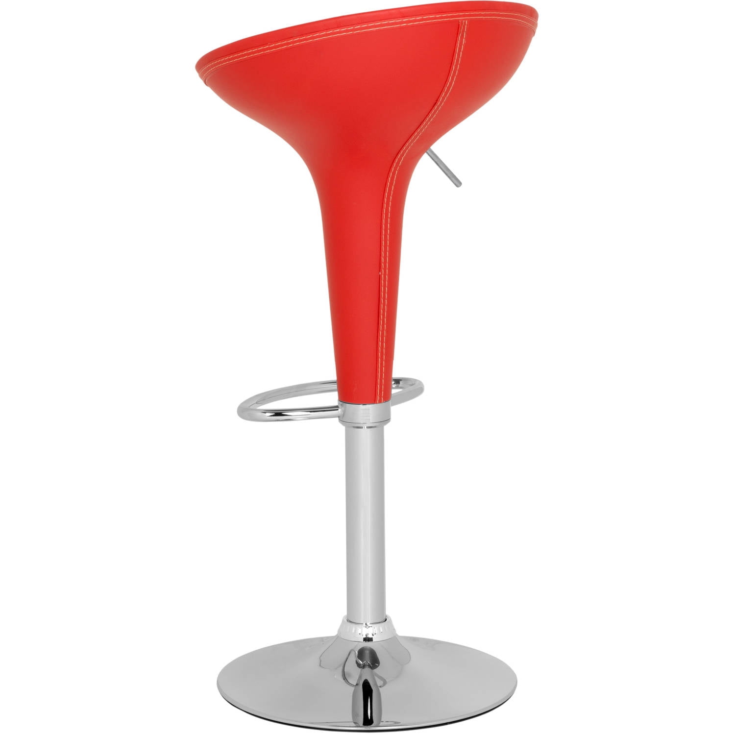 SAFAVIEH Shedrack Chic Metal Swivel Bar Stool, Red