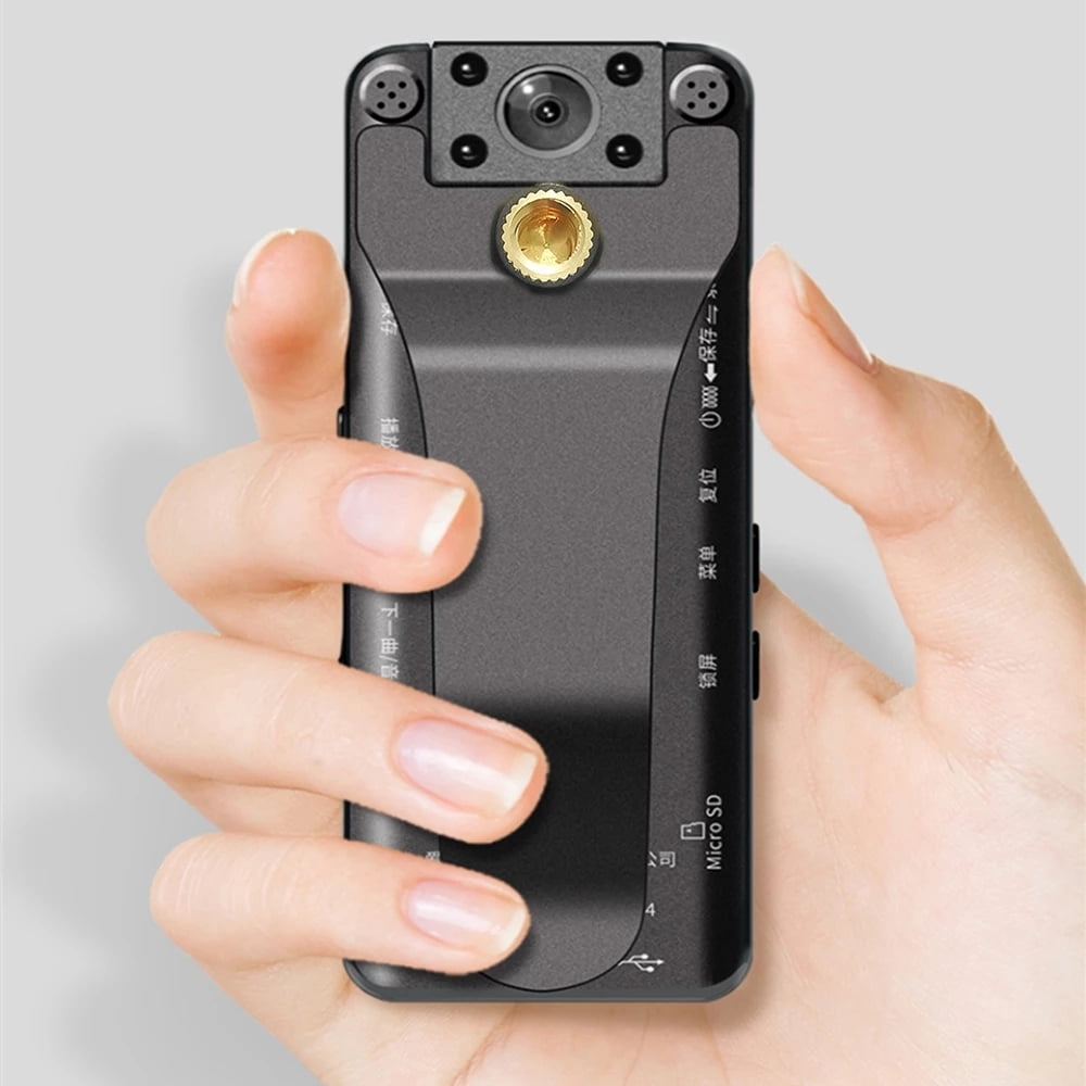 Telele 64GB Small Body Camera Mini Camera HD 1080P Camcorder Recording Infrared LCD Screen DVR DV Audio Video Record Support