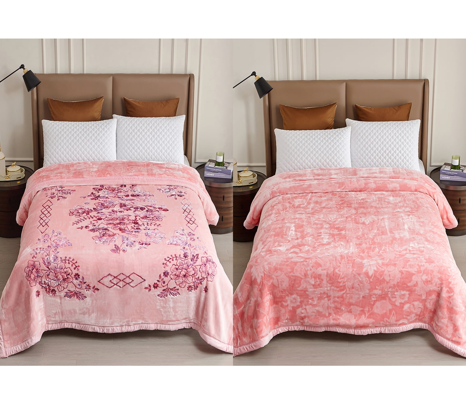 NC Thick Fleece Blanket King Size,10.5lbs 2 Ply Heavy Thick Warm Mink Bed Blanket for Winter, 87"x94"