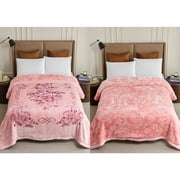 NC Thick Fleece Blanket King Size,10.5lbs 2 Ply Heavy Thick Warm Mink Bed Blanket for Winter, 87x94