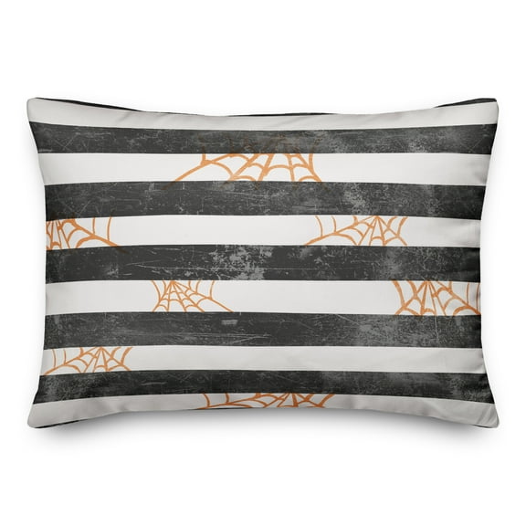Creative Products Spiderwebs and Stripes Pattern 20 x 14 Indoor / Outdoor Pillow