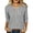 Black, variant on Womens Classy 3/4 Sleeve Shirts Retro Stripes Henley Shirt Dressy Casual Button Up Blouses Comfy Soft Notched V Neck Tunic Tops Fall Clothes