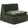 thumbnail image 3 of Sofá Cama Plegable Cómoda Tumbona de Piso Convertible con Cojín Extraíble Sofás para Espacios Pequeños Colchón Plegable para Sala de Estar Dormitorio u Oficina (Verde Chenilla, Grande), 3 of 4