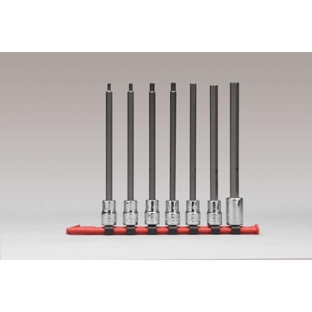 UPC: 0076799004062 | Wright Tool 1/2 In. Dr. 7 Pc. Hex Bit Socket Set – Long Length