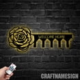 thumbnail image 4 of Craftnamesign Rose Metal Key Holder, Flower Decor Key Holder, Metal Coat Rack, Rose Key Hanger, 4 of 5