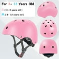 thumbnail image 5 of Rirool Kids Bike Helmet & Protective Gear Set - Ages 3-10 Boys Girls - Skateboard Cycling Scooter Rollerblading - Pink, 5 of 9