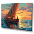 thumbnail image 2 of Designart "Sailboat At Sea V" Modern Landscape Beach Canvas Wall Art, 2 of 5