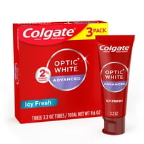Colgate Optic White Advanced Teeth Whitening Whitening Toothpaste, Icy Fresh, 3.2 oz, 3 Pack