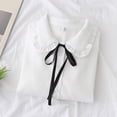 thumbnail image 5 of larppty Girls Blouse Shirts Spring Fall Long Sleeve Button-Down Top Ruffle Collar, 5 of 6