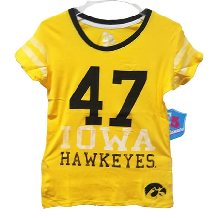 Iowa Hawkeyes #47 Vintage Style Women's Crew Neck Shirt Size (Best Clothes For College)