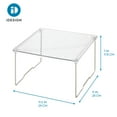 thumbnail image 5 of iDesign Plastic Stackable Cabinet Shelf Riser, Clear/Satin, 5 of 5