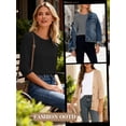 thumbnail image 3 of Camiseta Bliwov, paquete de 3, manga 3/4, tops casuales para mujer, 3 of 6