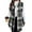 Black, variant on Cuteduck Womens Plus Size Sleeveless Plaid Vest Wool Blazer Jackets Cardigan Outerwear Fall Winter Tops 1X-4X