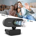 thumbnail image 2 of 1080P Full HD Webcam with Microphone, Wide Angle Webcams Streaming USB Web Camera for Video Calling, Recording Video, Conference, Online Teaching (Black), 2 of 7