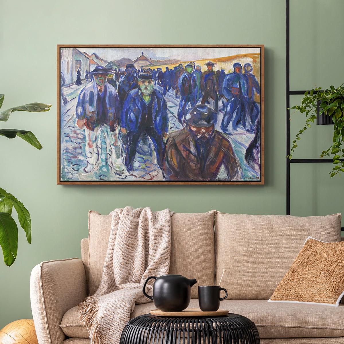 Vintage Landscape-CCCIII By Wexford Home Framed in Walnut Wood Gallery Wrapped Canvas 27 in. x 41 in.