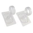 thumbnail image 2 of CoudarTitie 2 Pieces Ceiling Curtain Rod Brackets Closet Poles Hangers for Bedroom Hotel Clear, 2 of 9