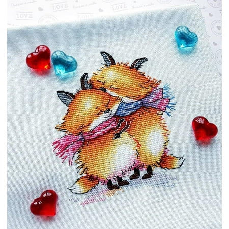 UPC: 4627128734516 | Warmer Together SM-351 Cross-Stitch Kit Orange Fox