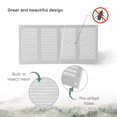 thumbnail image 3 of Vent Systems 16'' X 8'' Inch (Overall Dimensions) White Metal Air Vent Cover - Louvered Rectangular Return Grill With Built-In Protective Mesh Screen - Hvac Ventilation Grille For Home Improvement, 3 of 4