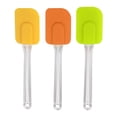thumbnail image 7 of 3pcs Kitchen Cooking Flexible Silicone Spatula Set Heat Resistant Turner Scraper Baking Utensils Green Orange Yellow, 7 of 7