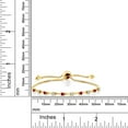 thumbnail image 4 of Gem Stone King 0.55 Ct Red Created Ruby White Created Sapphire 18K Yellow Gold Plated Silver Bracelet for Women, 4 of 4