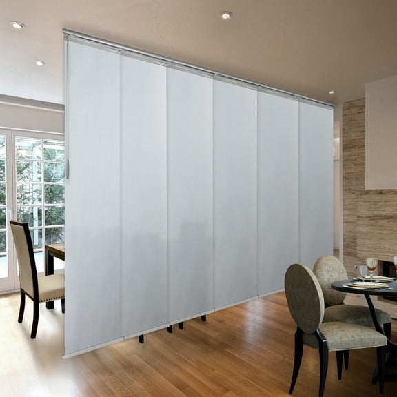 Domovina 6 Panel Track Vertical Blinds, Adjustable 70-130"W x 91.4"H - Salome