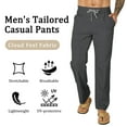thumbnail image 3 of FEDTOSING Mens Casual Pants Stretch Lightweight Beach Pants for Men, Sizes 30-38, 3 of 6
